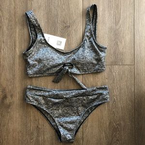 Zaful Heathered Bikini Set